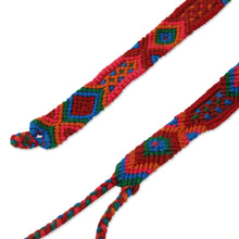 Load image into Gallery viewer, Colorful Cotton Wristband Bracelets from Mexico (Set of 3) - Deep Color | NOVICA