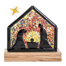 Load image into Gallery viewer, Handmade Art Glass Nativity Sculpture from El Salvador - Light of Love | NOVICA