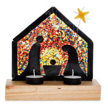 Load image into Gallery viewer, Handmade Art Glass Nativity Sculpture from El Salvador - Light of Love | NOVICA