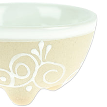 Load image into Gallery viewer, Hand-Painted White Ceramic Pinch Bowl - Snow White Designs | NOVICA