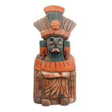 Load image into Gallery viewer, Rustic Ceramic Sculpture of Tlaloc from Mexico - Mighty Tlaloc | NOVICA