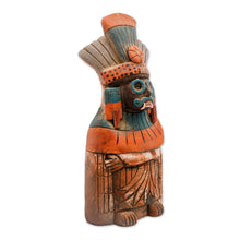 Load image into Gallery viewer, Rustic Ceramic Sculpture of Tlaloc from Mexico - Mighty Tlaloc | NOVICA