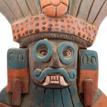 Load image into Gallery viewer, Rustic Ceramic Sculpture of Tlaloc from Mexico - Mighty Tlaloc | NOVICA