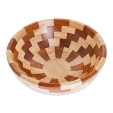 Load image into Gallery viewer, Palo Blanco and Caoba Wood Salad Bowl and Spoons - Home Freshness | NOVICA