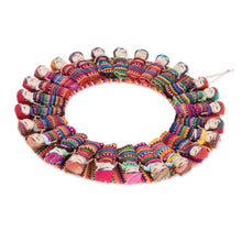 Load image into Gallery viewer, Cotton Worry Doll Wreath from Guatemala - Quitapena Happiness | NOVICA