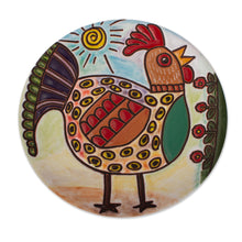 Load image into Gallery viewer, Rooster-Themed Ceramic Wall Art from Mexico - Rooster Under the Sun | NOVICA