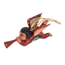 Load image into Gallery viewer, Pinewood Angel Ornaments from Guatemala (Set of 4) - Angelic Announcement | NOVICA