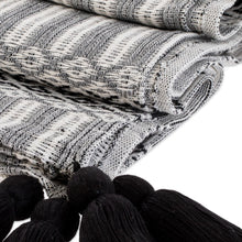 Load image into Gallery viewer, Striped Geometric Cotton Throw from Guatemala - Geometric Texture | NOVICA