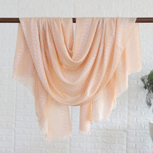 Load image into Gallery viewer, Chevron Pattern Soft Peach Shawl - Feminine Chevrons