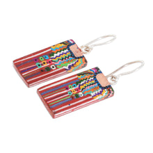 Load image into Gallery viewer, Cultural Hand-Painted Wood Dangle Earrings from Guatemala - San Juan La Laguna | NOVICA