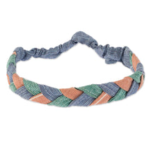 Load image into Gallery viewer, Multicolored Braided Cotton Headband - Sololá Summer | NOVICA