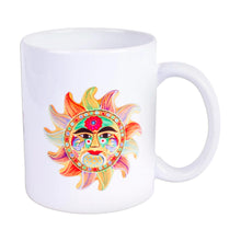Load image into Gallery viewer, Folk Art Sun Ceramic Mug from Mexico - Happiness | NOVICA