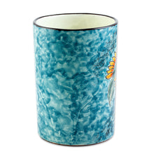 Load image into Gallery viewer, Sunflower Motif Ceramic Vase from Mexico - Brilliant Sunflower | NOVICA
