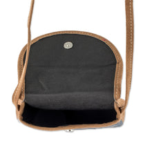 Load image into Gallery viewer, Slate Grey and Wheat Cotton Sling Bag - Feminine Subtlety in Grey | NOVICA