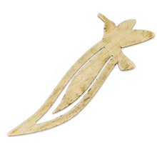 Load image into Gallery viewer, Handcrafted Recycled Teak Hummingbird Theme Bookmark - Hummingbird in Flight | NOVICA