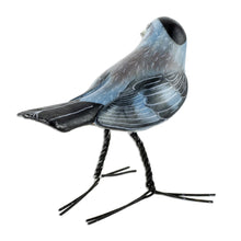 Load image into Gallery viewer, Guatemalan Handcrafted Posable Ceramic Catbird Figurine - Grey Catbird | NOVICA