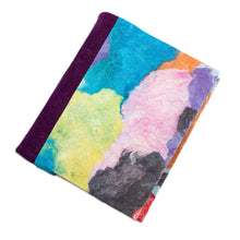 Load image into Gallery viewer, Colorful Amate Paper and Suede Small Journal - Color Ways | NOVICA