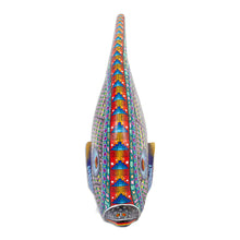 Load image into Gallery viewer, 12-inch Hand Carved and Painted Alebrije Fish Sculpture - Zapotec Fish | NOVICA