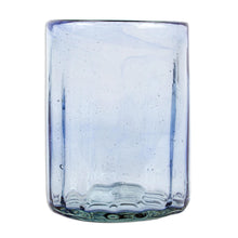 Load image into Gallery viewer, Fluted Blue Hand Blown Tumbler Glasses (Set of 6) - Fiesta Azul | NOVICA