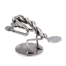 Load image into Gallery viewer, Hand Crafted Metal Sculpture of Crow Yoga Pose - Crow Pose I | NOVICA