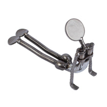Load image into Gallery viewer, Cobra Pose Yoga Recycled Metal Sculpture - Cobra Pose I | NOVICA
