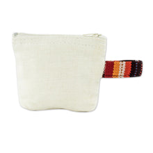 Load image into Gallery viewer, Handmade Cotton Coin Purse with Worry Doll - Helpful Friend | NOVICA