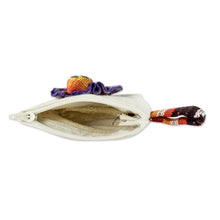 Load image into Gallery viewer, Handmade Cotton Coin Purse with Worry Doll - Helpful Friend | NOVICA