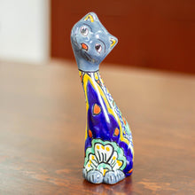 Load image into Gallery viewer, Blue Talavera Cat