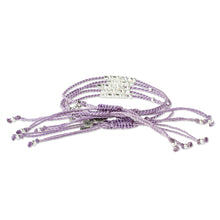 Load image into Gallery viewer, Beaded Lavender Cord Bracelets (Set of 5) - Five Friends | NOVICA