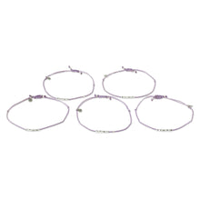 Load image into Gallery viewer, Beaded Lavender Cord Bracelets (Set of 5) - Five Friends | NOVICA