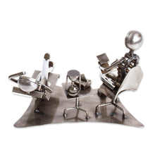 Load image into Gallery viewer, Hand Crafted Recycled Metal Psychologist Sculpture - Rustic Psychologist | NOVICA