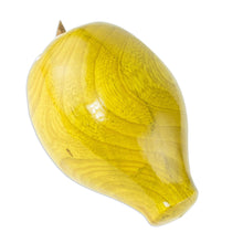 Load image into Gallery viewer, Guatemalan Cypress Wood Lemon Sculpture - Limón | NOVICA