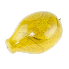 Load image into Gallery viewer, Guatemalan Cypress Wood Lemon Sculpture - Limón | NOVICA
