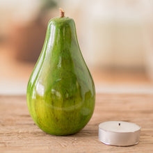 Load image into Gallery viewer, Guatemalan Cypress Wood Pear Sculpture - Pera | NOVICA