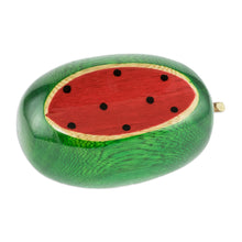 Load image into Gallery viewer, Guatemalan Cypress Wood Watermelon Sculpture - Sweet Watermelon | NOVICA