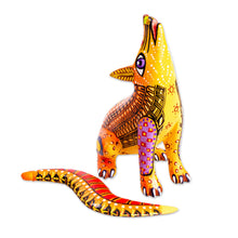 Load image into Gallery viewer, Hand Painted Wood Wolf Alebrije - Wild Wolf | NOVICA