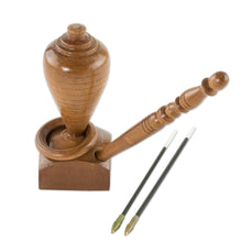 Load image into Gallery viewer, Central American Cedar and Mahogany Wood Pen and Holder - Essence | NOVICA