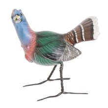 Load image into Gallery viewer, Ceramic Wild Turkey Figurine For Outdoor Use From Guatemala - North American Wild Turkey | NOVICA
