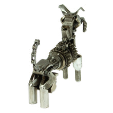 Load image into Gallery viewer, Upcycled Auto Part Rustic Dog Sculpture from Mexico - Rustic Schnauzer | NOVICA