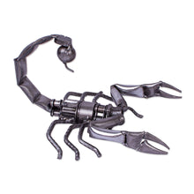 Load image into Gallery viewer, Recycled Scrap Metal Sculpture from Mexico - Escorpion Rustico | NOVICA