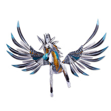 Load image into Gallery viewer, Copal Wood Pegasus Alebrije from Mexico - Azure Pegasus | NOVICA