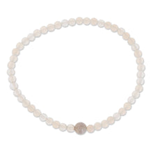 Load image into Gallery viewer, Moonstone and Lilac Jade Beaded Bracelet from Guatemala - Lunar Orbit NOVICA
