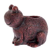 Load image into Gallery viewer, Rustic Ceramic Frog Shaped Planter from El Salvador - Happy Frog | NOVICA
