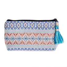 Load image into Gallery viewer, Cotton Cosmetic Case from Guatemala - Diamond Frieze | NOVICA