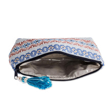 Load image into Gallery viewer, Cotton Cosmetic Case from Guatemala - Diamond Frieze | NOVICA