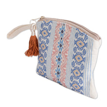 Load image into Gallery viewer, Handmade Cotton Makeup Case - Mountain Frieze | NOVICA
