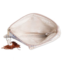 Load image into Gallery viewer, Handmade Cotton Makeup Case - Mountain Frieze | NOVICA