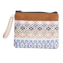 Load image into Gallery viewer, Handwoven Cotton Wristlet - Sweet Flowers | NOVICA