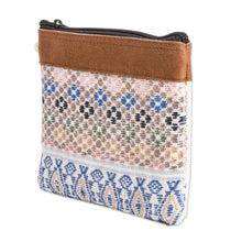 Load image into Gallery viewer, Handwoven Cotton Wristlet - Sweet Flowers | NOVICA