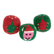 Load image into Gallery viewer, Christmas-Themed Hacky Sack - Christmas Kicks | NOVICA